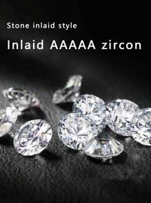 3 Layers Of Inlaid 5A-Grade Shiny Zirconia Three-Layer Silver Nose Ring, Made Of High-Quality Hypoallergenic 316L Surgical Stainless Steel, 1 Piece Suitable-Double Diaphragm Ring, Diaphragm Ring, Lip Ring, Diaphragm Nail Earrings - Diamond Three-layer Nose Ring - View 3