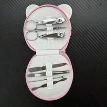 Sanrio Sanrio Hello Kitty 7-Piece Nail Care Set In Zipper Case - Cartoon Character Manicure And Beauty Set, Stainless Steel Tools, Suitable For Personal Grooming Care, 14 Years Old And Above