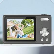 Fotocamera digitale 4K HD, videocamera, anti-shake per esterni, fotocamera istantanea con zoom 16x, compatta, adatta per fotografia da principianti, fotocamera retrò