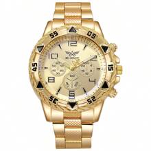 1pc New Arrival Men's Watch, Quartz Watch With Faux Chronograph Dial, Stylish And Sporty Large Dial - Multicolor - View 4