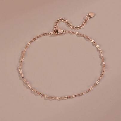 1 件不锈钢脚链，适合日常佩戴