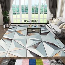 [Crystal Velvet 700g/㎡ Printed Bottom, 5mm Thick] 1 Piece Bohemian Style Solid Color Rug, Soft Anti-Slip Washable Carpet For Indoor And Outdoor, Living Room, Bedroom, Kitchen, Office, Home Decor, Doormat, Play Area Back To School