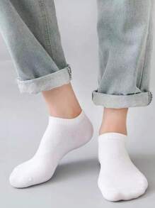 10/20/30 Pairs Unisex Casual Solid Color Breathable Versatile Ankle Socks - Multicolor - View 16