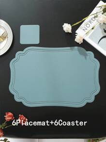 8/12pcs Hotel Restaurant Placemats/Coasters Set, High-End Table Mats, Multi-Color Heat-Resistant Pads, Protect Tabletop, Suitable For Wedding, Party, Home Kitchen Dining, Holiday Decoration