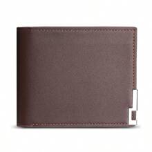 Customized Couple Name Wallet, Men's Wallet, Short Business Wallet, Iron Edge Wallet, Coin Purse, Gift For Boyfriend, Husband Or Father,Valentine's Day, Anniversary, Father's Day Gift - Brown - View 7