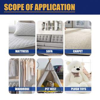 除螨喷雾，家用除螨喷雾，草本除螨喷雾。适用于床上用品、毛毯、沙发、衣柜、玩具、窗帘、其他家具等。小巧便携。