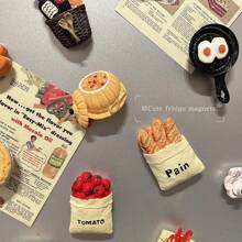 1 件/6 件/20 件新奇 3D 食品设计冰箱贴，装饰性彩色冰箱贴纸磁性粘贴纸批发 - 彩色 - 查看 7