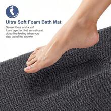 OLANLY Thick Memory Foam Bath Mat Rug 30x20, Extra Soft Absorbent Bathroom Rugs, Quick Dry Bath Mats, Non-Slip, Machine Washable Carpet For Bathroom, Tub And Shower, Home Decor Accessories, Grey - 深灰色 - 查看 3