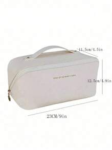 1pc Women's Fashionable High Capacity Cosmetic Bag Portable Travel Handbag Storage Organizer Summer Travel, Vacation Home Bathroom Decor Holiday