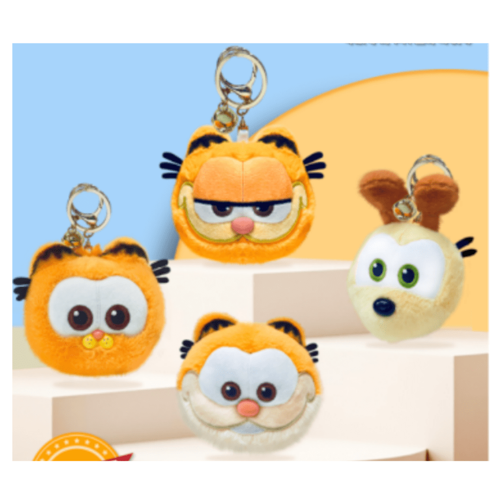 GARFIELD Familie Plüschtier Schlüsselanhänger, süße originelle Anime Katze Odie witzige Plüschtiere Anhänger Geschenke Peluche Puppen
