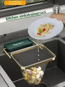1 Conjunto de Filtro de Pia de Cozinha Premium - Cesta de Filtro Retrátil com Peneira de Malha Descartável, Prende Efetivamente Resíduos de Alimentos e Fácil de Limpar - Design Retrátil e Reutilizável, Acessórios de Cozinha, Ferramenta de Cozinha Essencial para Chefs de Casa, Armazenamento Econômico de Espaço para Organizadores de Cozinha, Ideia de Presente de Natal para Cozinha