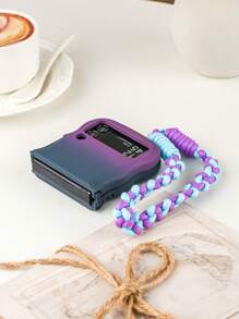1pc Macaron Color Gradient Silicone Knitted Ombre Wristband Wavy Protective Phone Case, Compatible With Galaxy Z Flip3 5G, Galaxy Z Flip4 5G, Galaxy Z Flip5 5G, Galaxy Z Flip6 5G