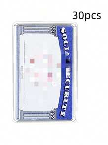 CALINNL 5/10/30 Packs Social Security Card Protector Sleeves - Waterproof 31 Mil Soft Clear Card Sleeves For SSN Card Medicare Card And Card Protection Gifts For Card Holder Wallet Business Card Holder Credit Card Holder Id Card Holder Women - Multicolor - View 9