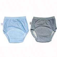 2pcs/1pc Training Pants Set For Teenagers-Waterproof And Washable Diapers, Suitable For Boys And Girls, Learning To Use Bedpans. - Solid Color Cloth Diapers - View 101