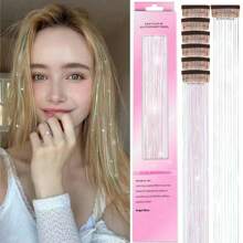 6 Stücke glänzende Haarmetall Band Clip Perücken Stück Glitzer Band Haar Party Fokus Delikates Auffälliges Geschenk Schönes Haaraccessoire Geschenk für Mädchen