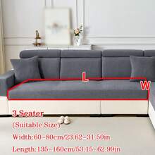 1 件四季提花毛绒防滑沙发垫套，柔软亲肤现代风格弹力沙发套，防宠物春秋沙发座椅保护套适合 L 型和 1/2/3/4 座沙发 - 深灰色 - 查看 14