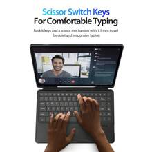 1 pezzo Tastiera nera DUX DUCIS con custodia protettiva compatibile con iPad, Galaxy Tab, XM Pad, design in 2 pezzi versatile con 4 posizioni di supporto, facile da usare e facile da connettere con risposta rapida (Nota: stiamo per aggiornare il packaging, quindi potrebbero esserci confezioni nuove e vecchie in circolazione)