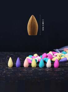 60pcs/Pack New Style Backflow Incense Sticks, Fragrance Elimination Sandalwood & Wormwood Scented Cone Incense Burner For Indoor Use Gifts Birthday Graduation