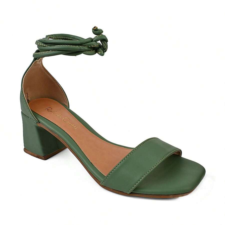 Women's High Block Heel Sandal Straps Multiple Ways To Wear - 綠色 - 查看 1