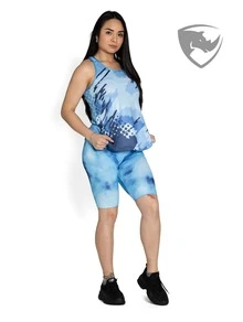 RHINOMAX Women's Sportswear Set, Sports Biker Shorts And Sports Blouse CBKTK24 - 彩色 - 查看 1