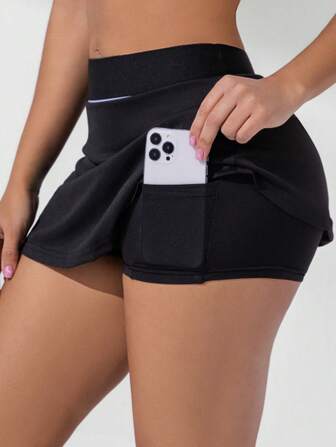 Culotte deportiva accesible con dobladillo contrastante