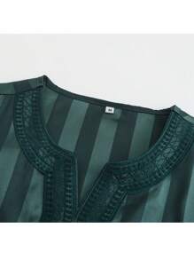 男士刺绣阿拉伯青年长袍，休闲宽松绿色长袍