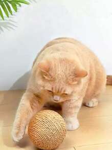 1pc Large Cat Lover And Cat Mom Love Scratching Ball [Interactive Sound-Making Cat Lover And Cat Mom Love Toy] Cat Lover And Cat Mom Love Scratching Ball Toy Cat Lover And Cat Mom Love Teasers Wear-Resistant And Bite-Resistant Cat/Dog Lover Gift And Dog/Cat Mom Love Pet Companion Relief Play For Cat Lover And Cat Mom Love - Multicolor - View 3