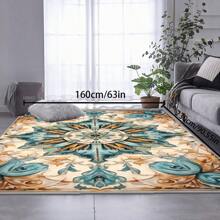 Crystal Velvet 700g/Sqm Dotted Bottom 5mm Thick Area Rug, Bohemian Style Solid Color Carpet, Soft Anti-Slip Washable Rug, Suitable For Indoor & Outdoor, Living Room, Bedroom, Kitchen, Office, Home Decor Back To School
