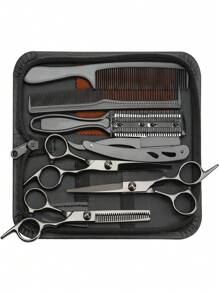 1/7/8/9件套专业理发器套装 - 男女通用右手打薄剪，适合沙龙和家庭使用，无香型，适用于所有发质，包括柔顺纹理发质，理发店美容美发产品及配件，返校季必备，包含：梳子、吹风机、头发、理发师、边缘梳、造型梳、吹风机、发胶、卷发产品、剪发剪刀、圣诞节、理发店、美发、吹风机、头发、配件、美发产品、美发工具、护发、卷发梳、理发师、发型、美发、头发、旅行、美发产品、美发工具、美发用品、理发师、理发师配件、理发店、美发设备