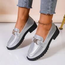 2025 Fashion Casual New Loafers For Women, British Style Round Toe Lightweight Breathable Slip-On Flats, Suitable For All Seasons Couples