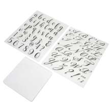 3pcs/Set Alphabet Silicone Stamps For Cookies, Letters Cake Stamp Decorating Tools Fondant Embossing DIY Cutter Pastry Accessories