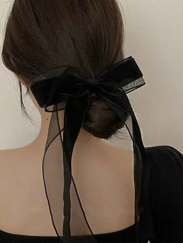 1 pezzo Fermaglio per capelli a forma di fiocco, accessorio per capelli da strada per tutti i giorni, realizzato in poliacrilonitrile (acrilico), adatto per tutte le stagioni, mollette per capelli, fermagli per capelli, fermagli per capelli
