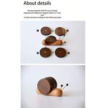 1 套蜗牛杯垫、木制杯垫餐垫隔热蜗牛形杯垫、木制茶盘、创意礼物