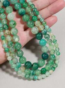 1 Strand Natural Green Dragon Agates Round Loose Spacer Beads For Jewelry Making DIY Bracelet Necklace Accessories 6 8 10MM