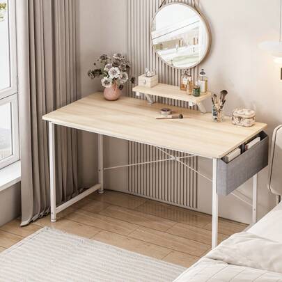 Escritorio Melamina Desk Minimalista Metal Oficina Blanco