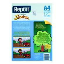 Papel Sulfite A4 Verde 75g 100fls Seninha/Chamequinho