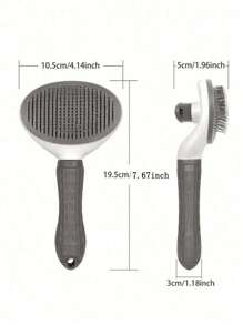 1 Stück Selbstreinigende Slicker Bürste - Mühelos Fellpflege & Fellwechsel Kontrolle für Hunde, Katzen & Kaninchen - Belebende Massagebürste, ideal für Tiere mit langem oder kurzem Fell