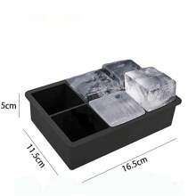 Große Silikon-Eiswürfelform, quadratische Eiswürfelformen, DIY Gefrierdessert-Form, Eiswürfelformen mit leichter Entnahme, für Zuhause und Bar