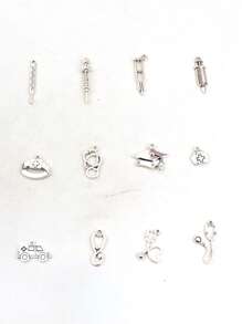 20pcs/50pcs Mixed Random Hospital Doctor Nurse Emergency Vehicle Theme Pendant Antique Silver Color Alloy Charm Set - Zinc Alloy Pendant, For DIY Jewelry, Necklace, Earrings And Bracelet