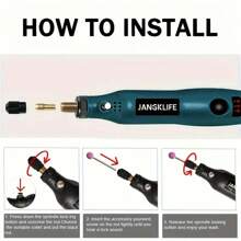 JANGKLIFE 114pcs, Cordless Rotary Tool Rechargeable Engraving Pen With Battery Electric, Adjustable Speed Carving Pen, Portable Wood Engraving Tool For Sanding, Polishing, Etching, Jewelry DIY Crafts, Essential For Jewelry Brand: JANGKLIFE