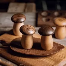 Charming Mushroom Shaped Toothpick Holder - Made Of Black Walnut Wood, Perfect For Kitchen And Restaurant Decoration, Ideal Gift For Valentine's Day, Thanksgiving, Mother's Day, And Father's Day