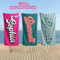 1pc Custom Name RETRO Style Personalized Beach Towel, Name Bath Towel, Customized Beach Towel With Name, Outdoor Birthday Vacation Gift Pool Party Towel, Vacation Gift, Male And Female Gifts, Multiple Colors And Styles, Multi-Functional, Adjustable, Reusable Living Room, Bedroom, School, Office, Tea Room, Home, For Valentine's Day, For Anniversaries