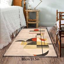 Bohemian Style Solid-Color Area Rug, 700g/Sq.M Crystal Velvet Backing, 5mm Thickness, Soft Anti-Slip Washable Carpet For Living Room, Bedroom, Kitchen, Office, Indoor & Outdoor Use
