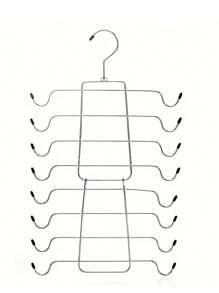1 pieza Percha plegable multiusos de 4/8 niveles para ropa interior - Organizador de almacenamiento de camisetas que ahorra espacio, puede almacenar ropa, corbatas, etc. para el sistema de almacenamiento de ropa de invitados del spa, sistema de almacenamiento del spa, tienda de salón de belleza.