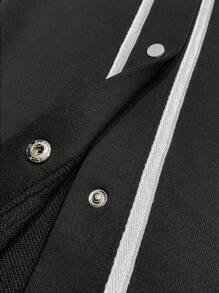 Women 2Pcs Fall/Summer Casual Form-Fitting Zip-Up Tube Top And Drawstring Elastic Waist Straight Leg Pants Set, Festival Concert Women Rave Outfits - Black - View 6