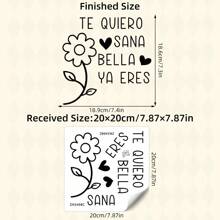 1pc PVC"TE QUIERO SANA BELLA YA ERES"Pep-Talk Art Lettering Mirror Stickers, Waterproof, Removable Decals For Bedroom, Cloakroom & Bathroom Wall Decor & Home Aesthetics Gifts Birthday Graduation Room Decor Home Decor Bathroom Decor Bedroom Decor Room Decoration Stuff Living Room Decor House Decor Home Decor Living Room Wall Art Wall Paper