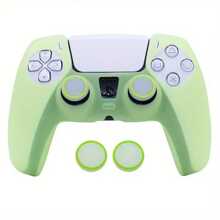 Glow In The Dark Controller Skin Cover For Playstation 5 Controller, RALAN 1 Controller Protector Case+2 Customised Thumb Grips Caps - Multicolor - View 12