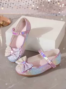1 Pair Girls Floral Cute Princess Performance Shoes, Suitable For Spring & Summer
