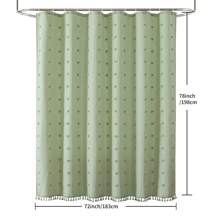 1 Rèm tắm thiết kế bóng phồng màu xanh ô liu, Rèm phòng tắm bằng polyester chống thấm nước cắt 3D tối giản Trang trí phòng tắm tại nhà Trang trí mùa thu Phụ kiện phòng tắm Trở lại trường - Màu xanh Ô liu - Xem 10