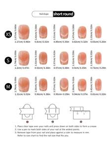 10Pcs/Pack Handmade Short Press-On Nail Strips With Gold French Tip, Cat Eye Design, Quick Nail Art Press On Nails Nail Supplies Nails